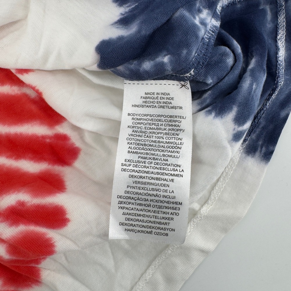 Polo Ralph Lauren Team USA 2020 Olympic Tie Dye T-Shirt Medium Red White Blue - Picture 5 of 7